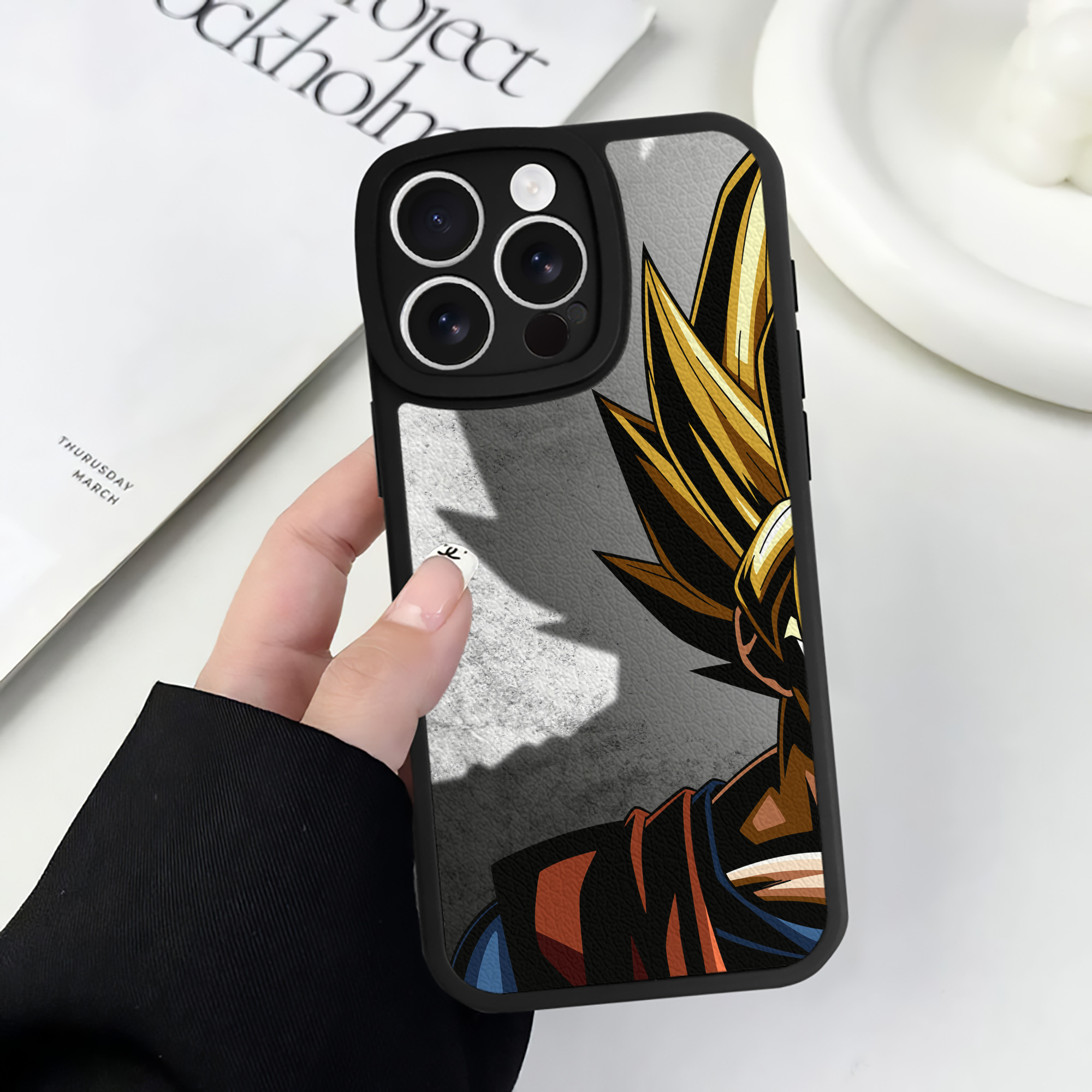 （画像用） ドラゴンボール DRAGON BALL 【iPhone 16シリーズ対応】シリコンスマホケース（レザー調） 材質：シリコン